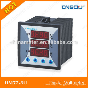 72*72mm Three Phase Digital ac voltmeter